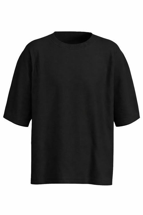 MOVE. T-Shirt Black, Logo Backprint - Heavy Weight (295GSM, 100% Cotton) Boxy Cropped Fit